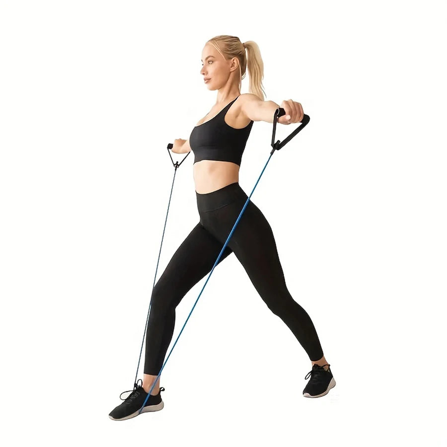 4-Level Resistance Band with Handles - Adjustable Strength Training Tube