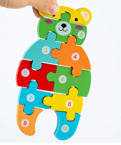 Montessori Wooden Toddler Puzzles for Kids Montessori Toys for Toddlers 2 3 4 Years Old for Toddler Dinosaur Toy
