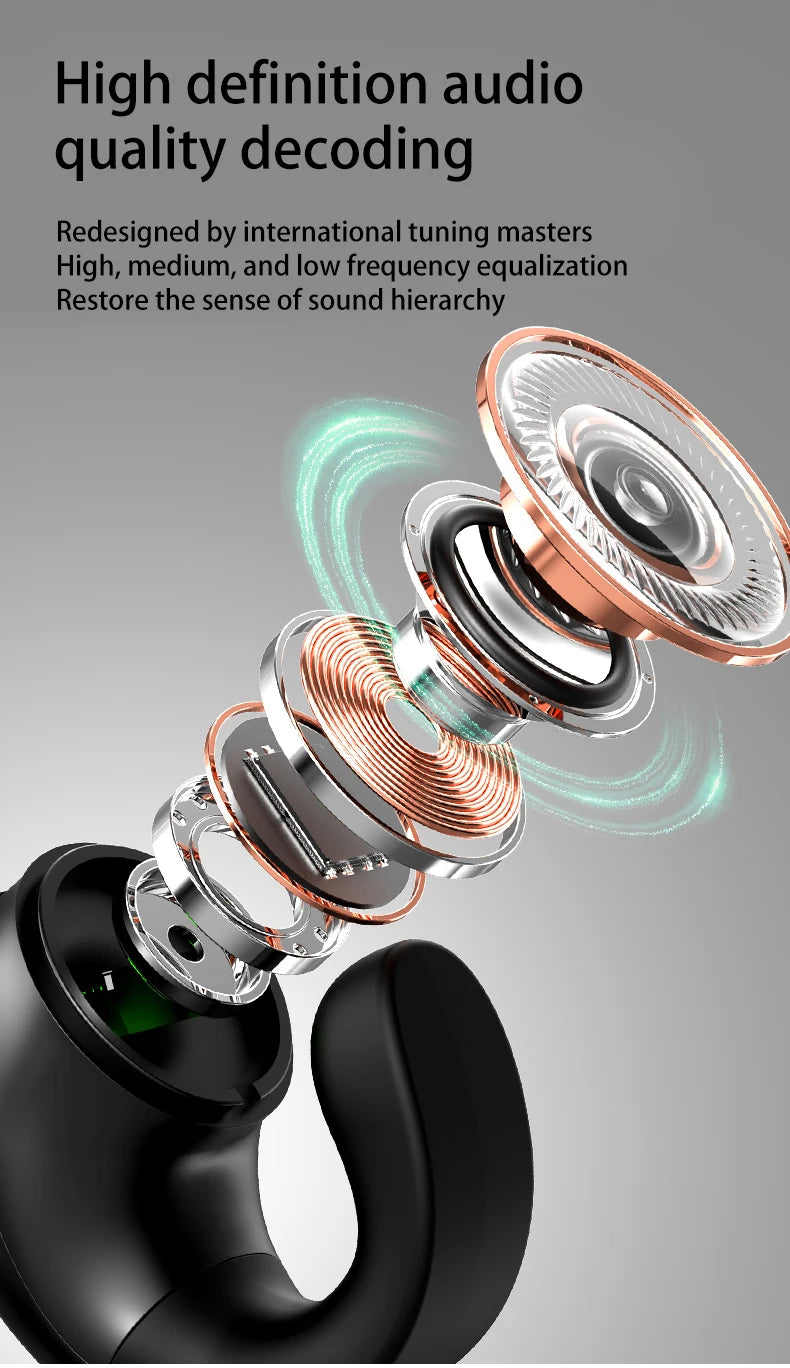 Ear clip earphones, Bluetooth wireless earphone