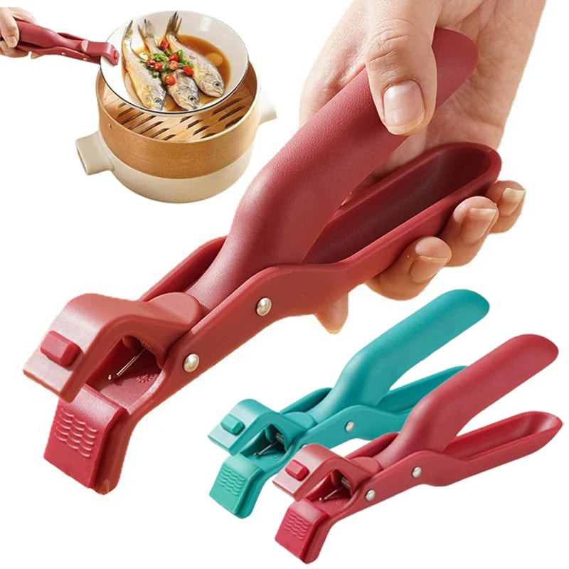 Easy Lift Anti-Scald Bowl Clip Hot Dish Non-slip Holder Plate Retriever Tongs Pot Pan Gripper Multifunction Kitchen Supplies