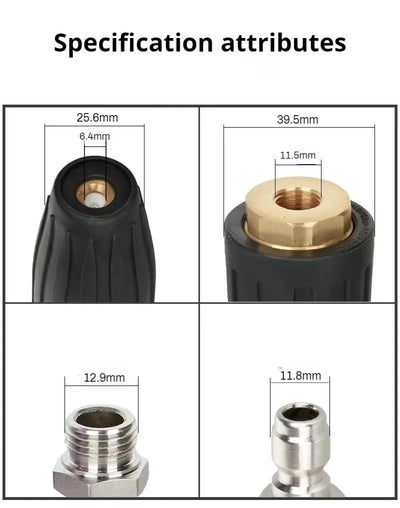 High Pressure Washer Fast Rotating TurboNozzle,1/4 QuickConnect Spray Tip 2.5,3.0,3.5,4.0,4.5 GPM 4000PSI