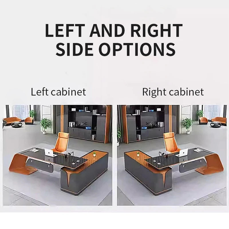 Modern Technology Boss Desk Lacquer Panel Piano Office Furniture Modular President Desk for Business  Luxury Office Furniture  b