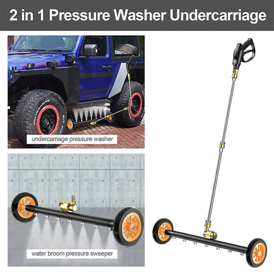 22 Inch Pressure Washer 1/4 Quick Connector Water Broom Under Car Chassis Floor Wash 4000 PSI Car Chassis High Pressure Washer