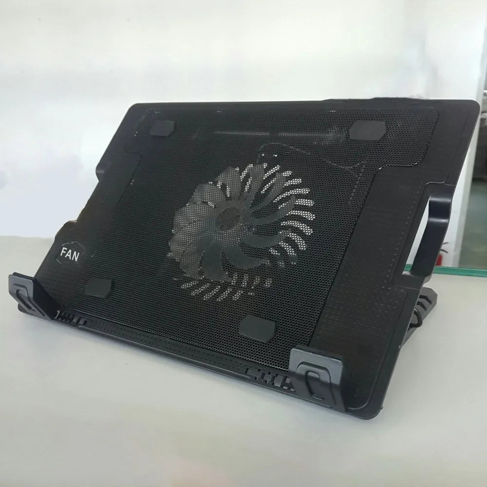 Adjustable Laptop Cooling Fan Pad Heat Dissipation Two USB Port Laptop Cooler Base Stand Portable 15.6 Inch