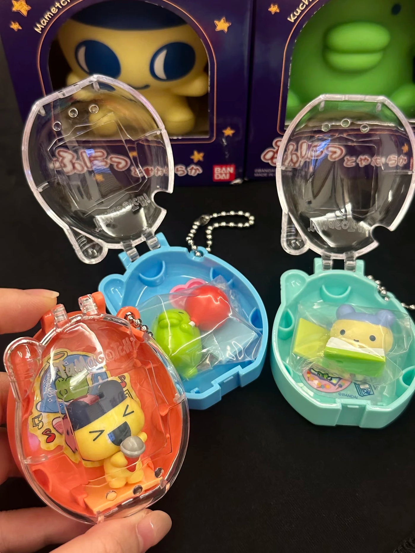 Original Bandai Tamagotchi Spare Time Series2 Pooptime Pendant Bean Mr.Koigari Doll Box Toy Collectible Anime Game Figurine Toys