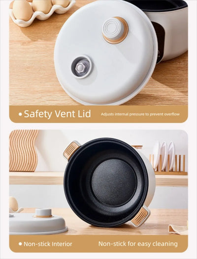 Easy 20cm Micro Pressure Cooker 2 L Non Stick Pressure Cooking Pot Quick Heating Anti-overflow Soup Stew Pot Household