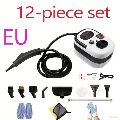 Steam cleaner, 3-level adjustable handle, 15-year heating element, 1.2-liter tank, portable steam cleaner for cleaning with 12 a