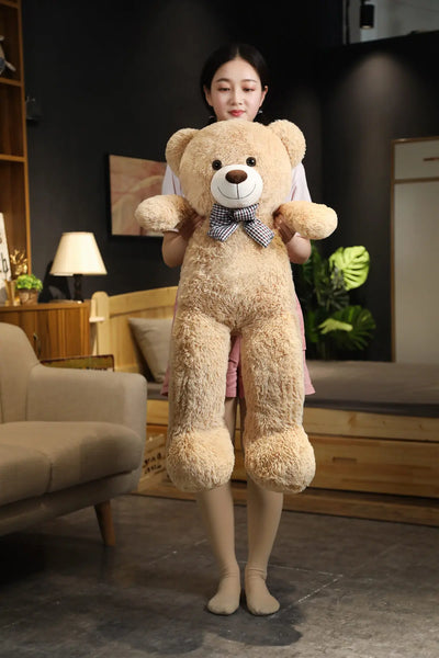 30cm Giant Teddy Bear with Bow - Soft Plush Cushion Pillow