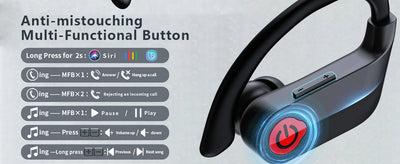 Wireless Earbuds 5.3 Bluetooth Headphones Sports Ear Buds with Earhooks 120H Playtime Wireless Headphones for Workout Waterproof