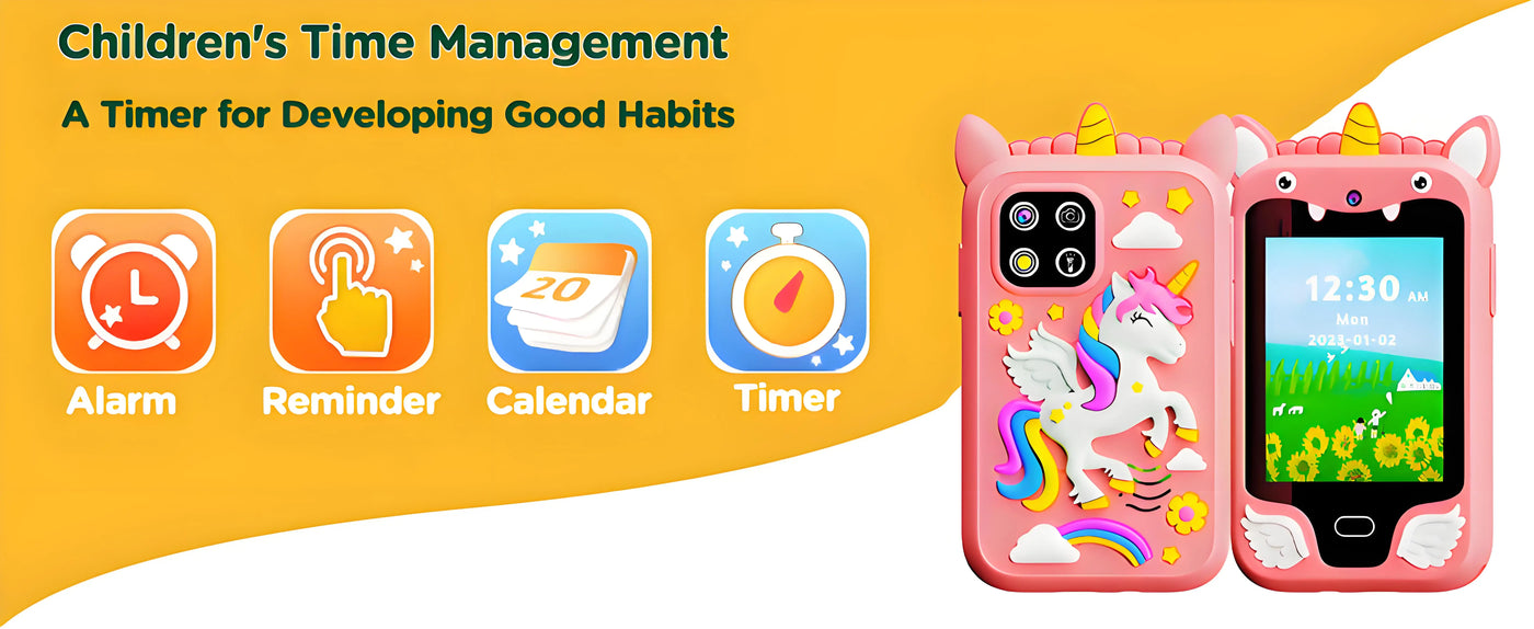 Kids Smart Educational Toys Musci Player Learning Selfie Toddler Phone Games for Children Age 3-12 Best Christmas Birthday Gifts