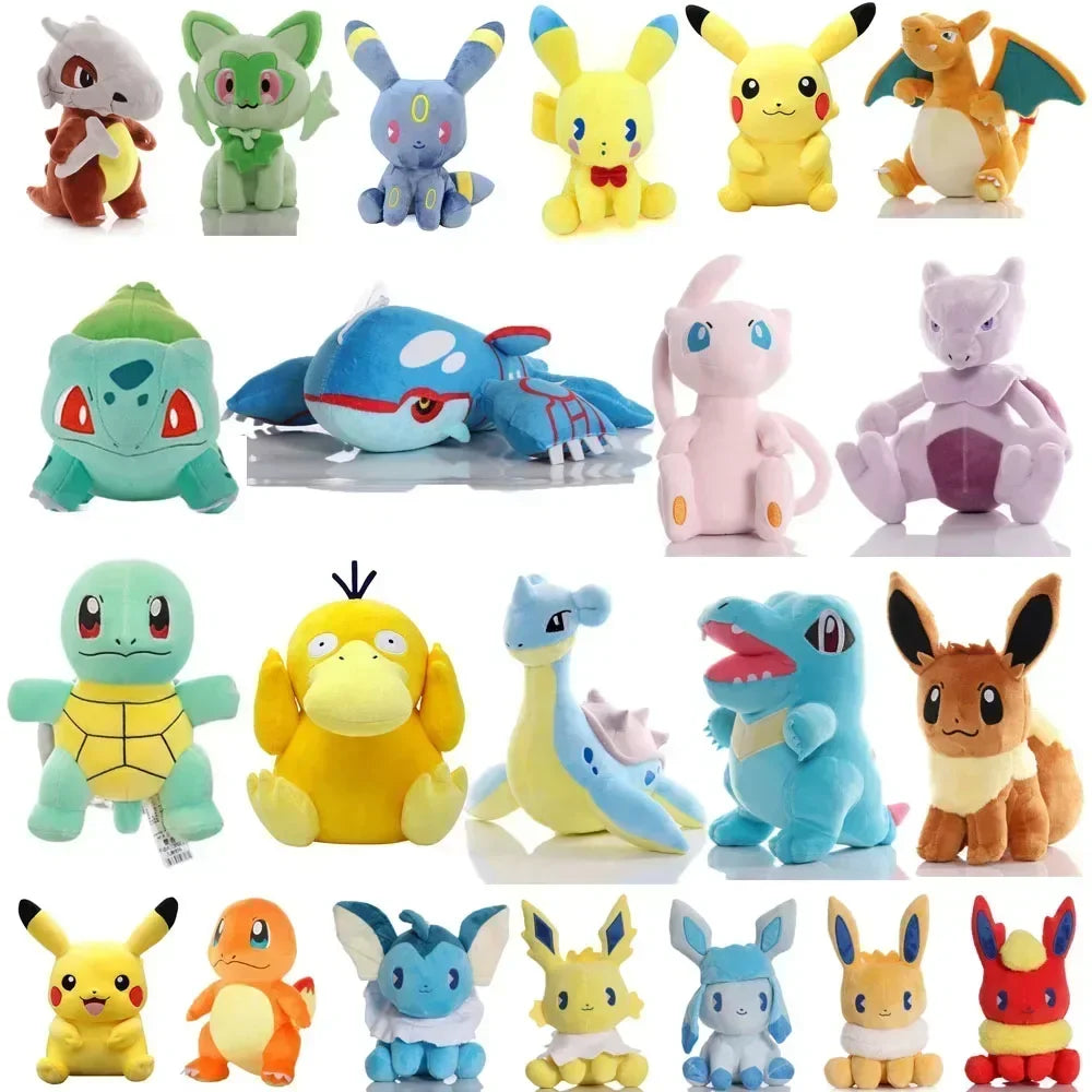 2025 Pokemon Plush Toy High Quality Anime Cartoon Pikachu Charmander Squirtle Bulbasaur Stuffed Doll Gift For Kids Children.