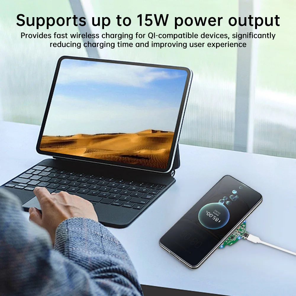 Wireless Charging Module DIY Wireless Charger QI Fast Charging Pad Wireless Charging Transmitter Support Smartwatch 15W Adaptive