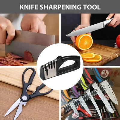 Kitchen 4 Segment Knife Sharpener Multifunctional  Knife