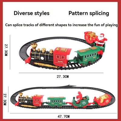 2025 Mini Electric Christmas Train Toy Electric Rail Car Children's Simulation Car Toy Children's Christmas Gift