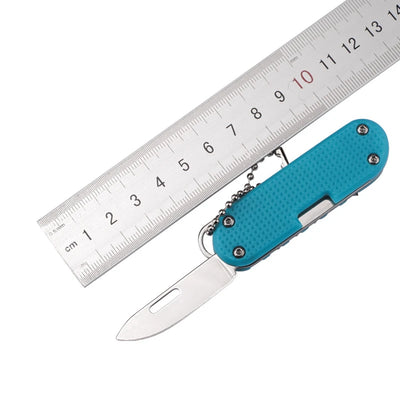 Multifunctional Outdoor Portable Folding Knife Key Knife Screw Combination Tool Portable Pocket Keychain Knife Stainless Steel