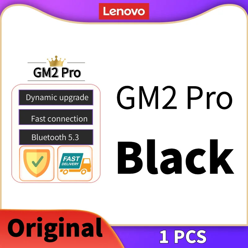 Lenovo GM2 Pro Bluetooth 5.3 Earphones Sports Headset Wireless In-Ear Gaming Low Latency Dual Mode Music Headphones New