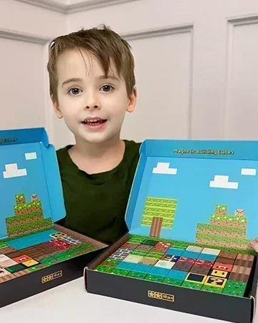 2025 Magnetic Building Blocks Mine World Magnet Cube Set for Boy Girl Kid Age 3+ DIY Model Children Stem STEM Sensory Toy Gift