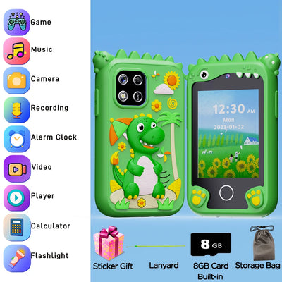 Kids Smart Educational Toys Musci Player Learning Selfie Toddler Phone Games for Children Age 3-12 Best Christmas Birthday Gifts