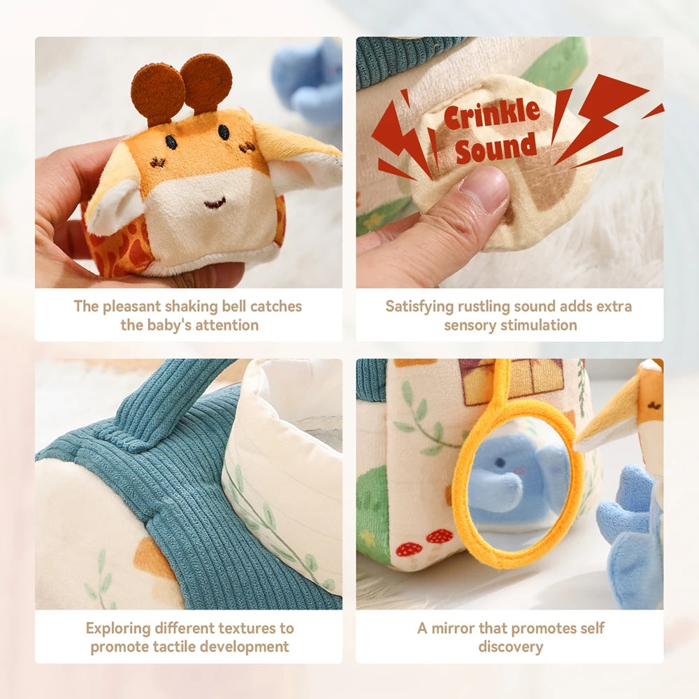 Baby Montessori Toys Magic Tissue Box Finger Exercising Busy Board Educational Learning Activity Sensory Toys For Kids Baby Game