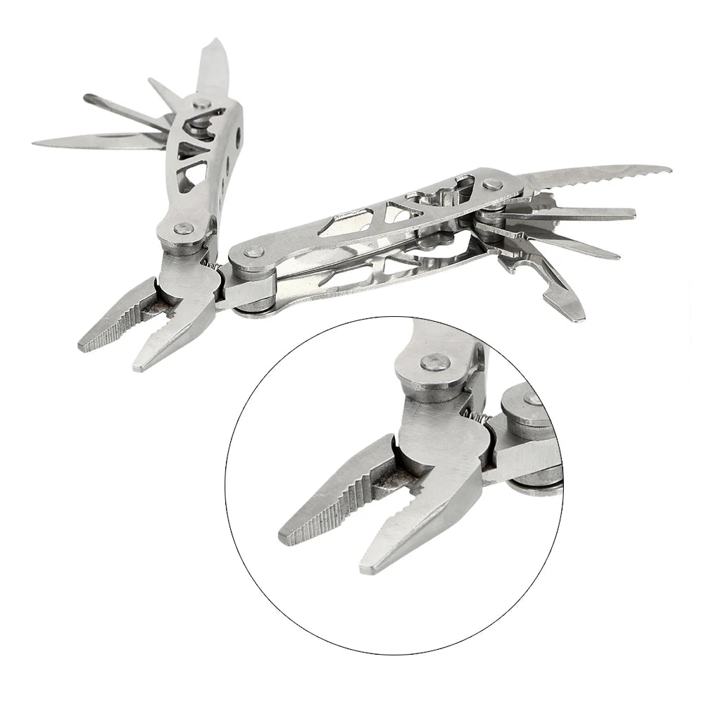 Stainless Multitool Multifunction Tool Forceps Multipurpose Forceps Hand Tool Screwdriver Kit Multi Plier Folding Knife Pliers