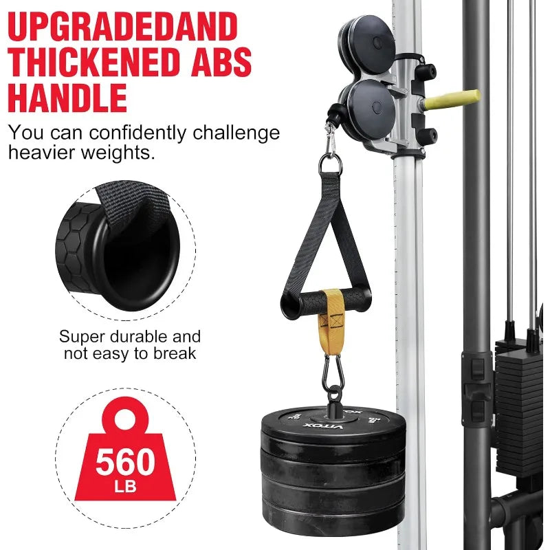 Gym Resistance Belt Accessories Handle Non Slip Grip