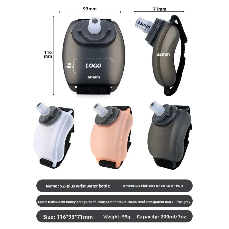 200ml Running Water Bottle – Wrist-Mounted Hydration for Gym, Cycling & Marathon