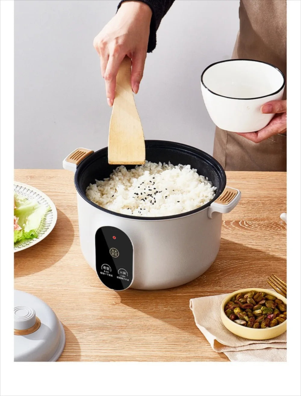 Easy 20cm Micro Pressure Cooker 2 L Non Stick Pressure Cooking Pot Quick Heating Anti-overflow Soup Stew Pot Household
