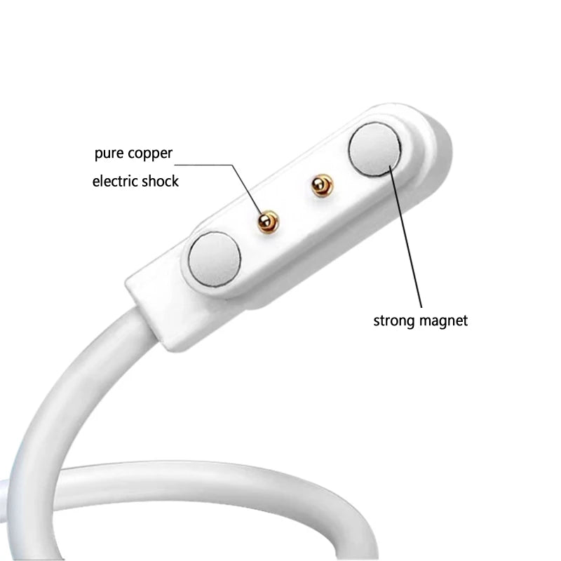 Smart Watch Charging Cable 2 Pin 4 Pins USB Charger Cord 0.5m Universal for Smartwatch 7.62mm 2.84mm 4mm Magnetic Charger