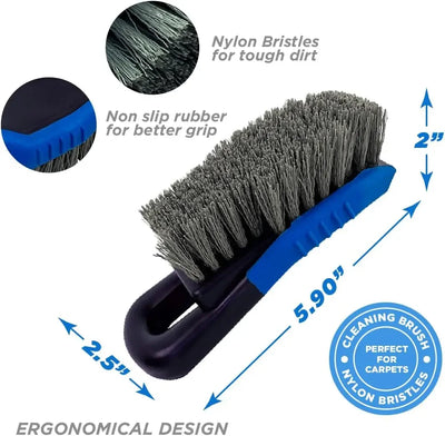 1 Pcs Car Carpet Tire Brush and Upholstery Cleaner Carpet Brush Scrubber for Car Interior Seat Fabric Cleaner for Stains Hair