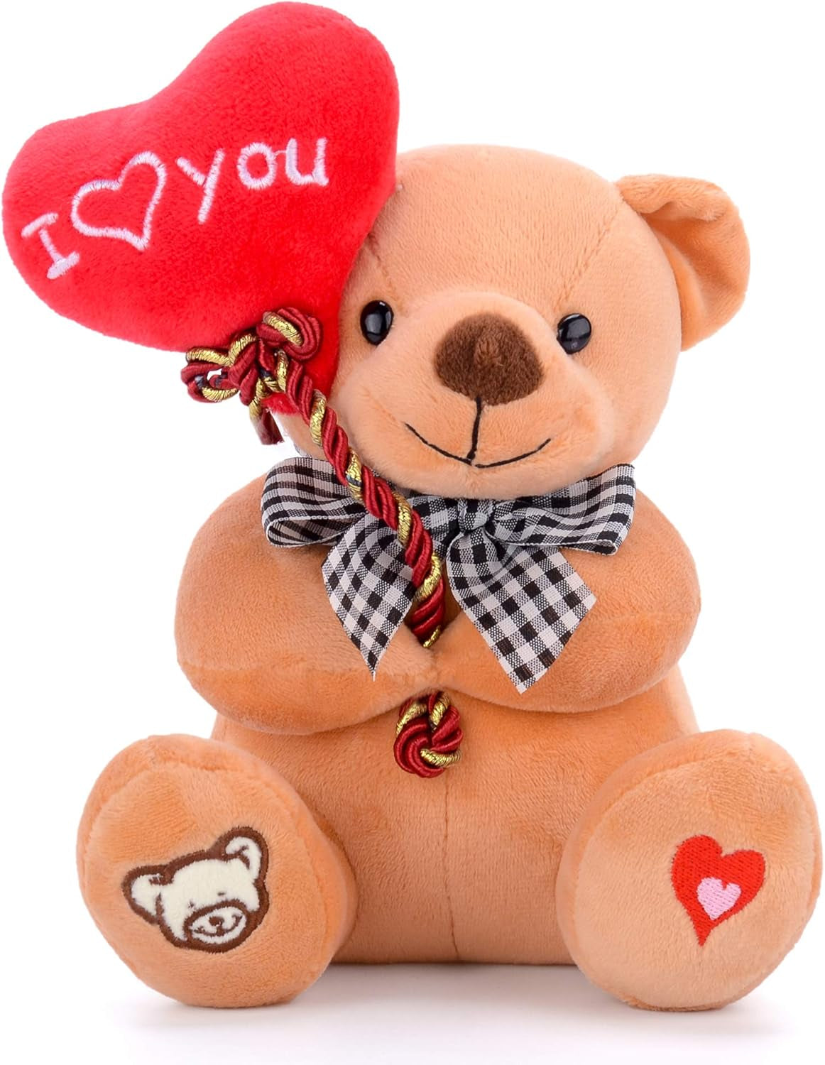 for Mom Plush Teddy Bear Holding Balloon Heart I Love You Lover'S Gifts Brown 7"