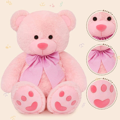 4Ft Pink Giant Teddy Bear Plush Big Bear Stuffed Animal