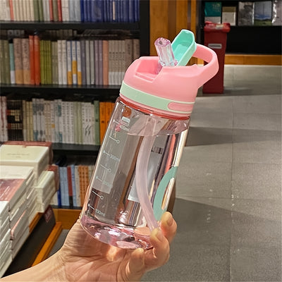 450ML Portable Water Bottle for Gym, Fitness, Outdoor Camping, Hiking, and Sports - PC Material, Sealable